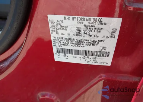 2013 Ford Edge Sel from USA, damaged, VIN 2FMDK3JC6DBA30481